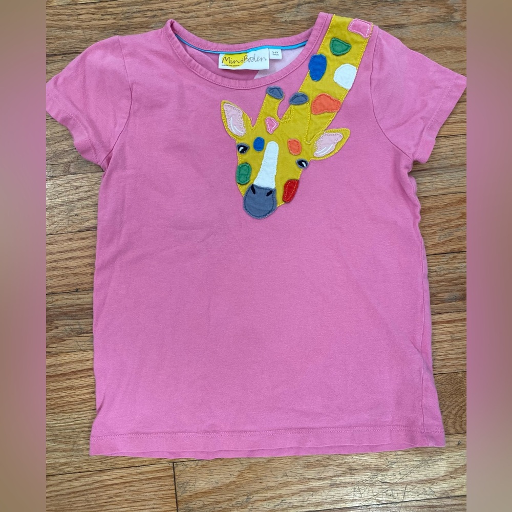 Mini Boden Giraffe Shirt 5-6Y